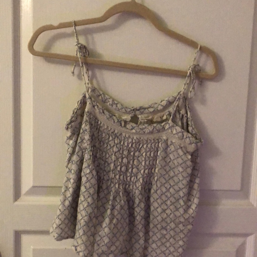 White and blue tank top